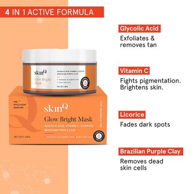 SkinQ Glow Bright Wonder Mask 60 gm - Face Packs
