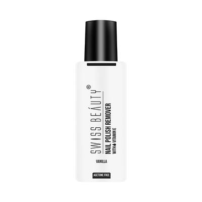 SWISS BEAUTY Nail Polish Remover with Vitamin E Acetone Free- (Vanilla) 110 ml - Nail Polish