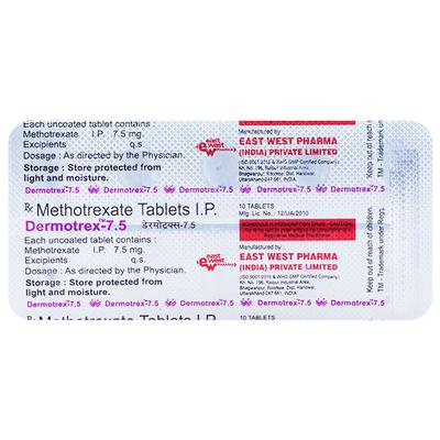 Dermotrex 7.5mg Tablet 10'S - Cancer Oncology-Cyt