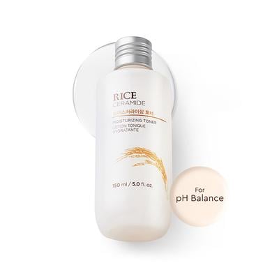 The Face Shop Rice & Ceramide Moisturizing Toner - Korean Beauty Skincare for Brightness 150 ml - Toners