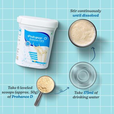 PROHANCE D DIABETES CARE SUCROSE FREE VANILLA FLAVOUR Powder 400gm - Supplements-Vam