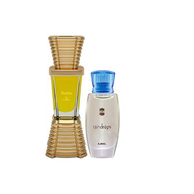 Ajmal Selfie Concentrated Perfume Oil Woody Aromatic Attar And Raindrops Concentrated Perfume Oil Floral Chypre Attar 20 ml - Deodorants/Roll-Ons