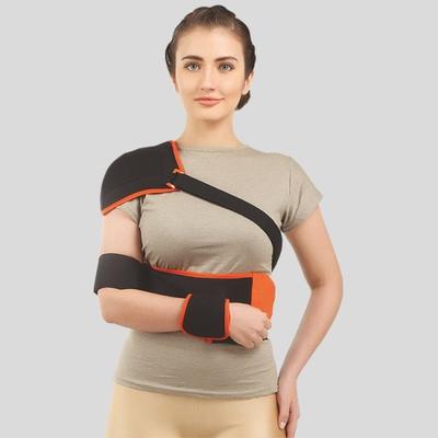 Flamingo Elastic Shoulder Immobilizer (OC - 2038) (M) - Black - Neck/Shoulder Supports