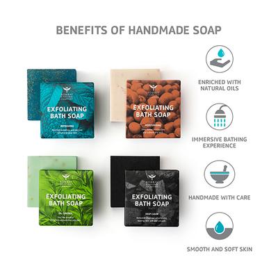 Bombay Shaving Company Exfoliating Bath Soap - Assorted (Pack of 4 X 100 gm) - Soaps