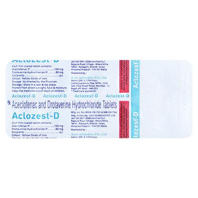 ACLOZEST D Tablet 10's - Muscle Cramps/Spasticity-Ant