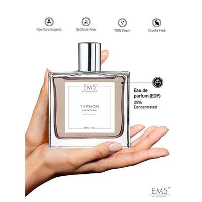 EM5 Typhon Unisex Perfume - Eau De Parfum Spray for Men & Women, Rose Oud Amber 50 ml - Men Perfumes (Edt/Edp)