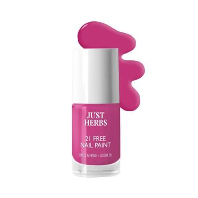 Just Herbs Nail Polish 21 Chemical Free Formula, Quick Dry, Glossy, Blackcurrent Bliss 6 ml - Nail Polish