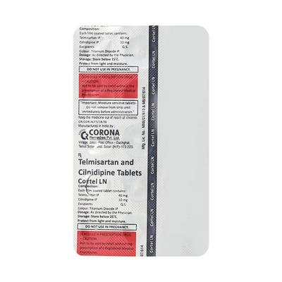 Cortel LN Tablet 15'S - Hypertension-Ana