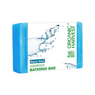 Organic Harvest Luxurious Bathing Bar - Aqua Cool, Aqua Cool Soap for Rejuvenated Skin 125 gm - Soaps