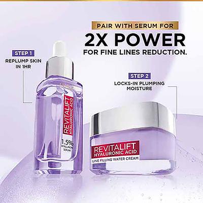 Loreal Paris Revitalift Hyaluronic Acid Plumping Day Cream for Women, Face Cream for Hydrated and Radiant Skin 50 ml - Face Moisturizers