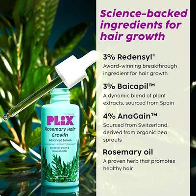 PLIX Rosemary Anti Hairfall Regime Combo of 3% Redensyl Serum, Advanced Shampoo & Conditioner 450 ml - Dry Shampoos & Conditioners