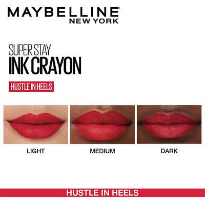 Maybelline New York Super Stay Ink Crayon Lipstick, 45 Hustle in Heels 1.2gm - Lipsticks