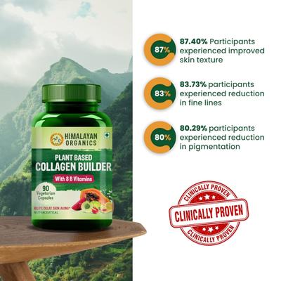 Himalayan Organics Plant Based Collagen Builder Vegetarian capsule 90's - Hair & Skin