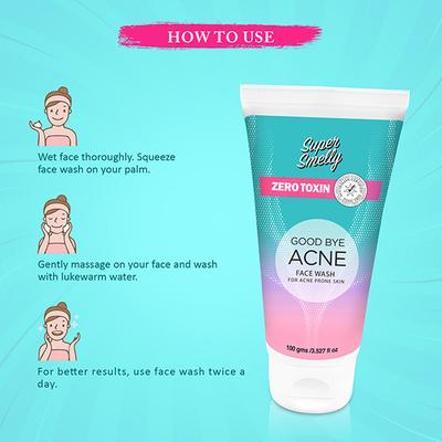 Super Smelly Goodbye Acne Face wash 100 ml - Scrubs & Exfoliants