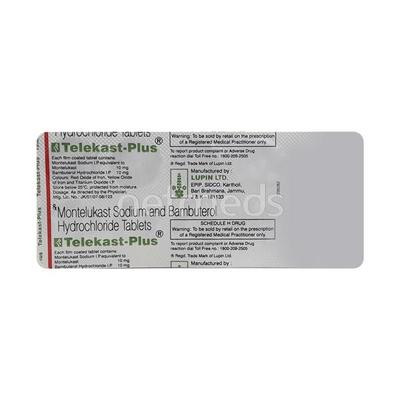 Telekast Plus Tablet 10'S - Asthma/COPD-Ast