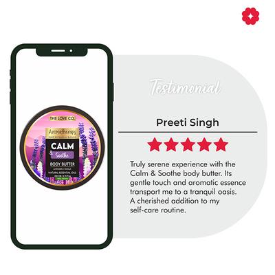 The Love Co. Aromatherapy Calm & Soothe Body Butter with Lavender & Vanilla 200 gm - Body Butter