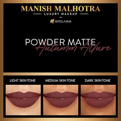 Manish Malhotra Beauty MyGlamm Powder Matte Lipstick Autumn Allure 4 gm - Lipsticks
