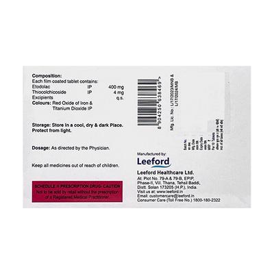 ETOLOSET MR Tablet 10's - Pain relief-Nsa