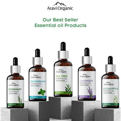 Aravi Organic Lavender Essential Oil 100% Pure Oil 15 ml - Essential Oils