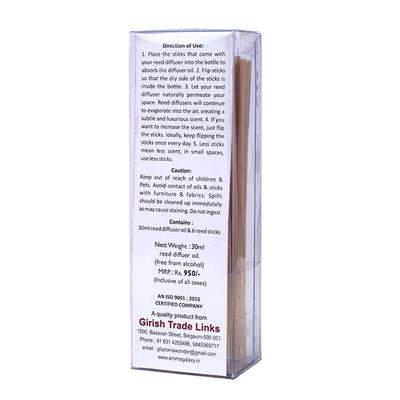 Aroma Galaxy (Alcohol Free) Fragrant Reed Diffuser Kit - Lavender and Chamomile 30 ml - Carrier Oils