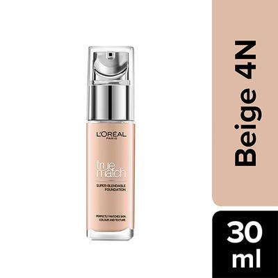 L'Oreal Paris True Match Super Blendable Liquid Foundation Beige 4N 30 Gm - Foundation