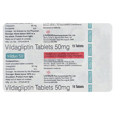 VILDUS 50mg Tablet 15's - Diabetes-Ant