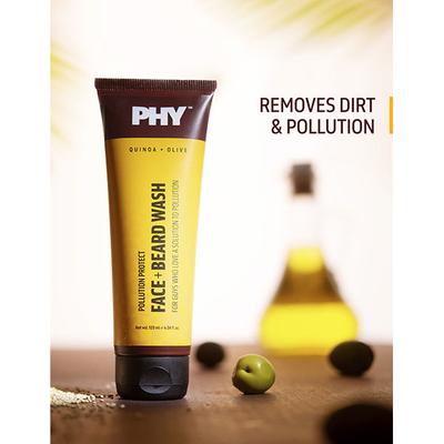 Phy Pollution Protect Face + Beard Wash 120 ml - Face Washes