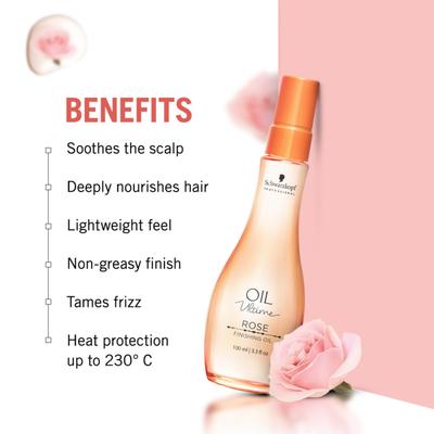 Schwarzkopf Professional Oil Ultime Rose Finishing Oil - For Fine to Normal Hair 100 ml - Hair Serums