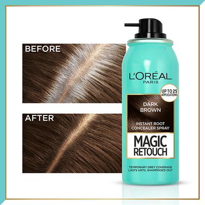 L'Oreal Paris Magic Retouch Instant Root Concealer Spray Dark Brown 75ml - Hair Sprays & Mists