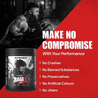Nutrabay RageX Powder - Cola 360 g - Workout Essentials