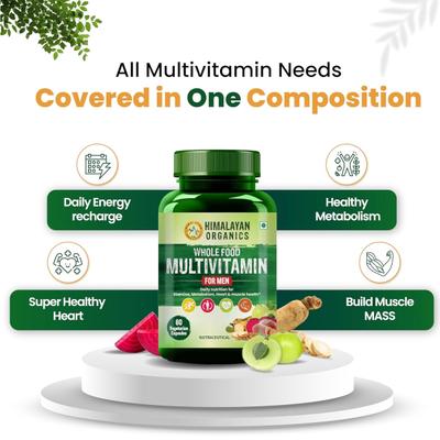 Himalayan Organics Whole Food Multivitamin Vegetarian Capsule - Men 60's - Multi-Vitamins