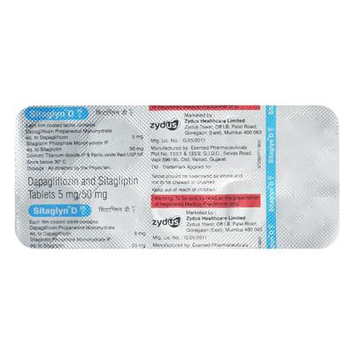 SITAGLYN D 50/5 Tablet 10's - Diabetes-Ant