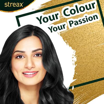 Streax Hair Colour - Natural Black (35gm+25ml) 1's - Crème