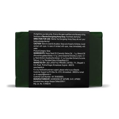 Beardo Energizing Hemp Soap 125gm - Shower Gels & Body Wash