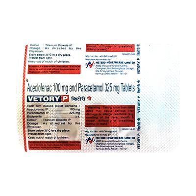 Vetory P Tablet 10'S - Pain relief-Nsa