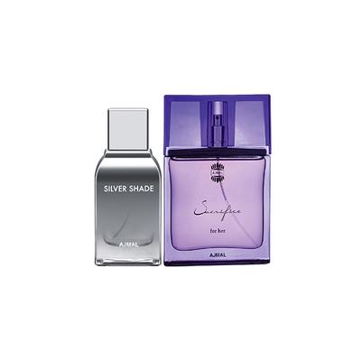 Ajmal Silver Shade EDP Citrus Woody Perfume And Sacrifice For Her EDP Floral Musky Perfume 150 ml - Perfumes (Edt/Edp)