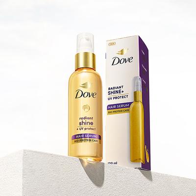 Dove Radiant Shine + UV Protect Hair Serum for Dry & Frizzy Hair 100 ml - Hair Serums