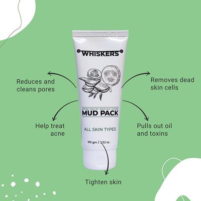 Whiskers Aloe Vera Mud Pack 100 ml - Face Packs