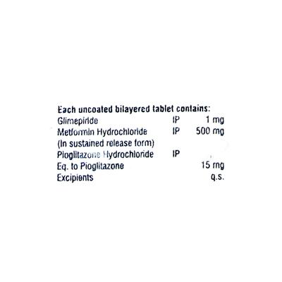 GLIMFIRST MP1 Tablet 15's - Diabetes-Ant