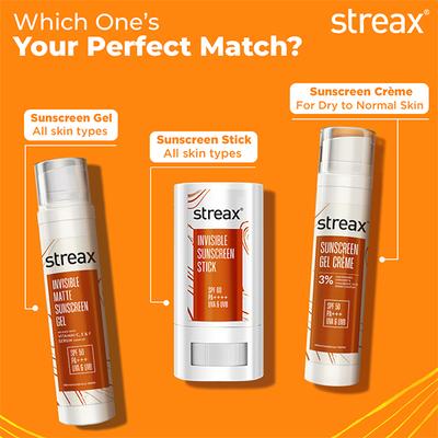 Streax Sunscreen Gel Creme SPF 50 PA+++,3% Niacinamide Serum Infused Sunscreen 50 g - Face Sunscreen