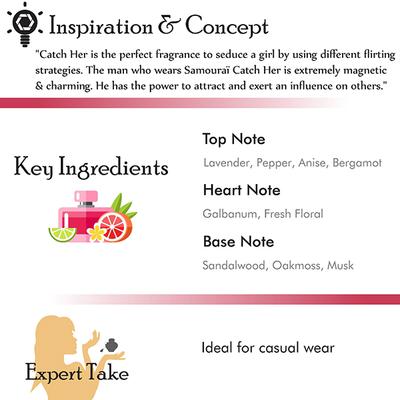 Samourai Catch Her Eau de Toilette Natural Spray 50 ml - Women Perfumes (Edt/Edp)