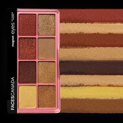Faces Canada Magneteyes 8 Highly Pigmented Shades Eyeshadow Palette - The Artisans, 6.4gm - Eye Shadow Palettes