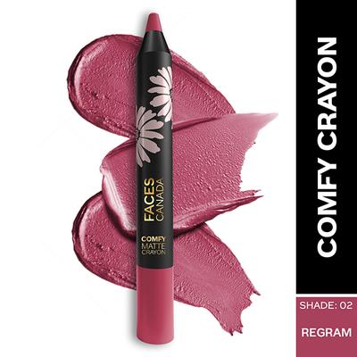 Faces Canada Comfy Matte Lip Crayon - Regram 02, 2.8gm - Lip Crayons