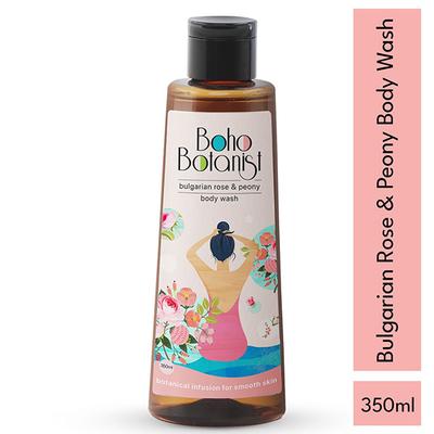Boho Botanist Body Wash Bulgarian Rose & Peony - Skin Softening Shower Gel, All Skin Types 350 ml - Shower Gels & Body Wash