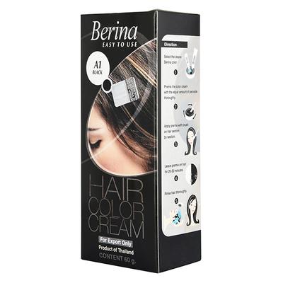 Berina A1 Black Hair Color Cream 60 gm - Crème