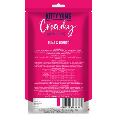 Kitty Yums Creamy Tuna & Bonito (Buy 4 Get 1 Free) 1's - Petfood