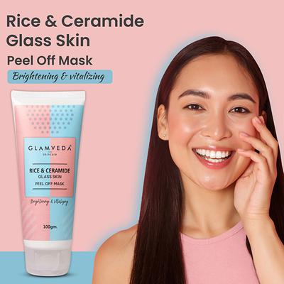Glamveda Rice & Ceramide Korean Glass Skin Peel Off Mask 100 ml - Masks & Peels
