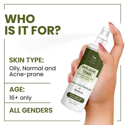 Tnw -The Natural Wash Anti-Acne Toner With Salicylic Acid, Controls Sebum, Tightens Pores 100 ml - Face Mists