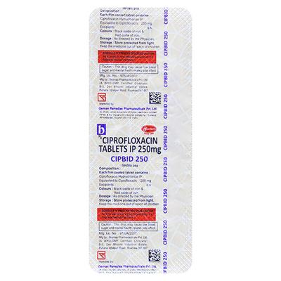 CIPBID 250 Tablet 10's - Bacterial Infections-Cep