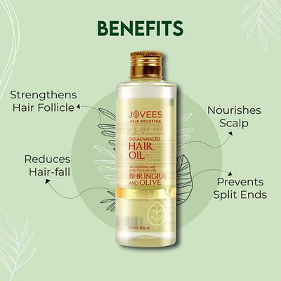 Jovees Bio-Advanced Hair Oil - Bhringraj and Olive 100 ml - Hair Oils